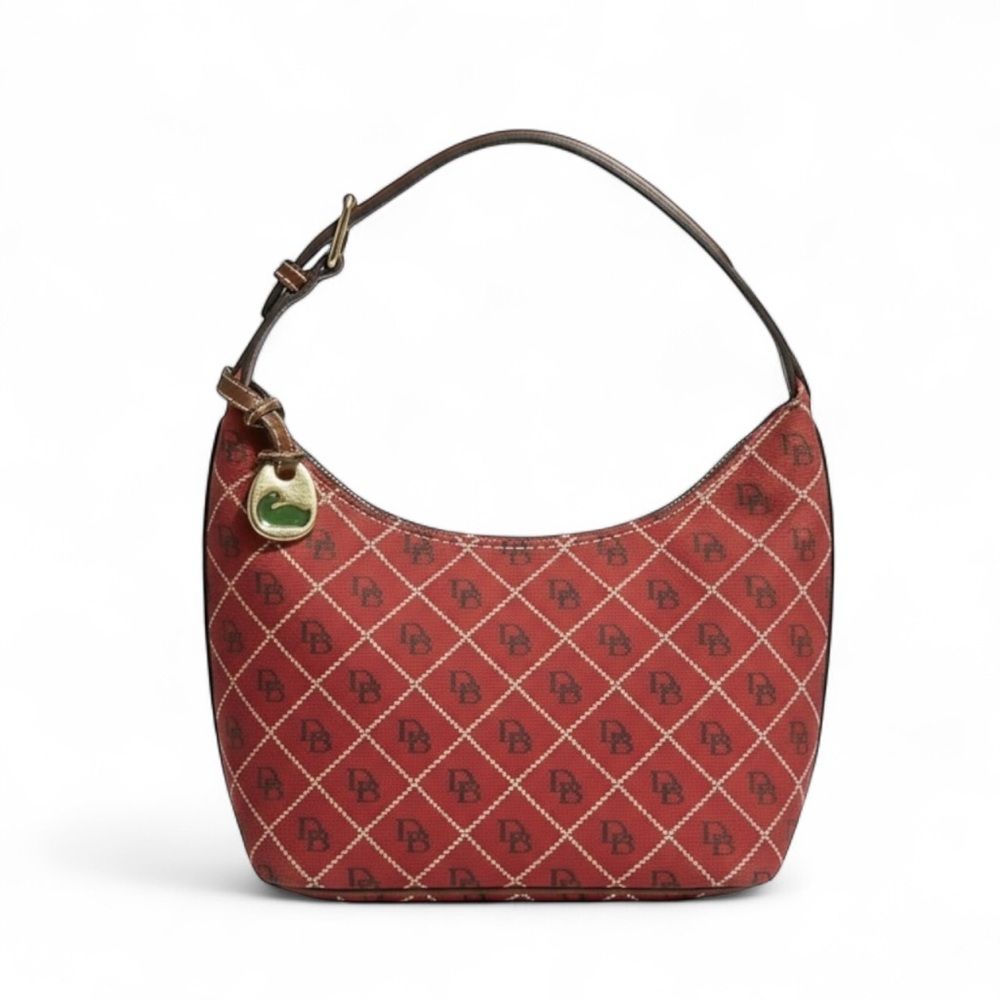 Dooney & Bourke‎ Burgundy Patterned Hobo Bag